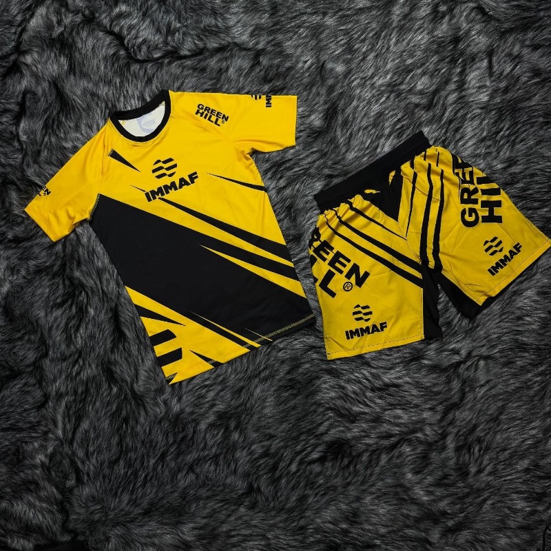 Tee Graphic Print - 2026 Neues IMMAF Sportset Herren Schwarz-Rosa