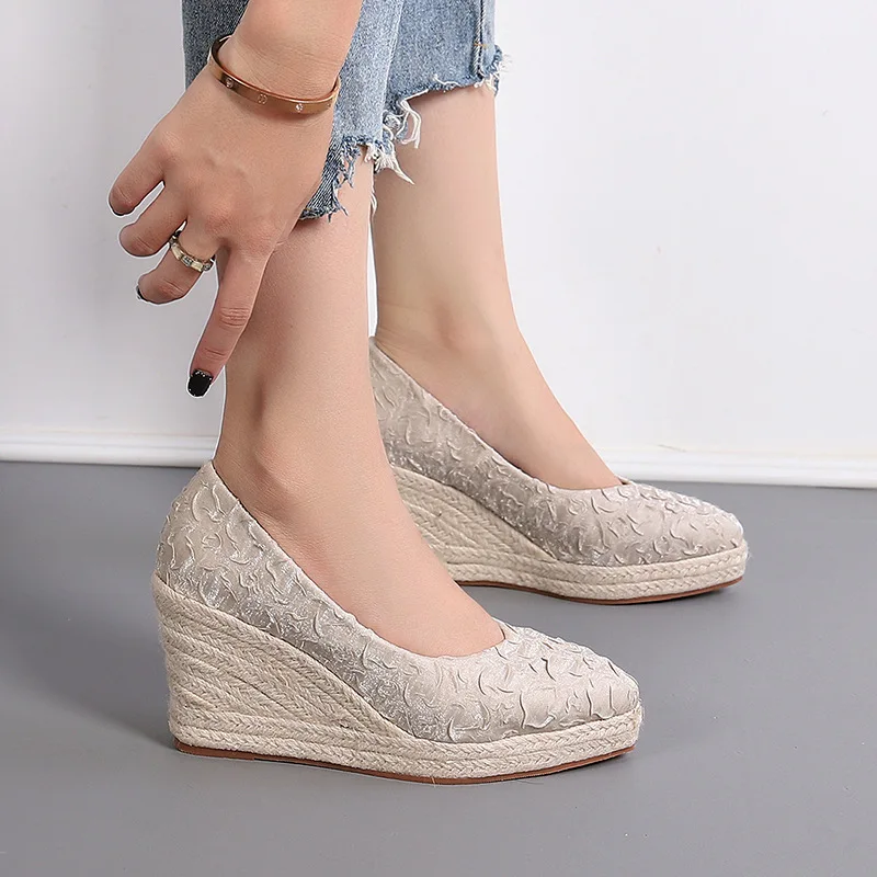 8cm Größe 34-42 Atmungsaktive  – Espadrille Slip On Bewertung und Preis