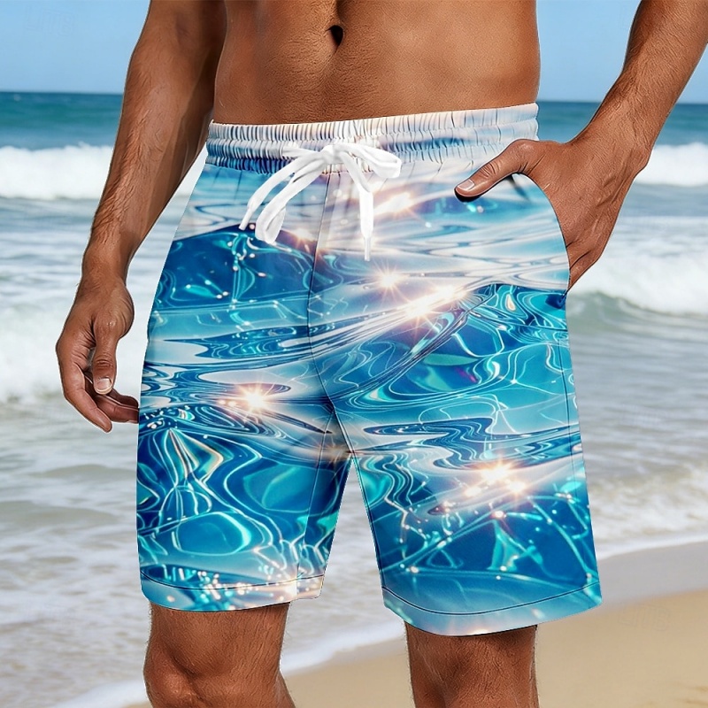 Bunte Badeshorts mit Meereswel – Trunks Board Surf Bewertung und Preis