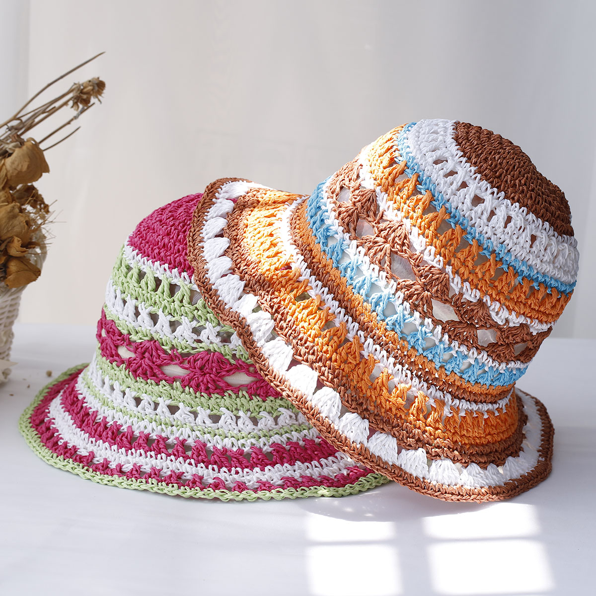 Damen hüte neue Mode Stil Eime – Bucket Hat Straw Bewertung und Preis