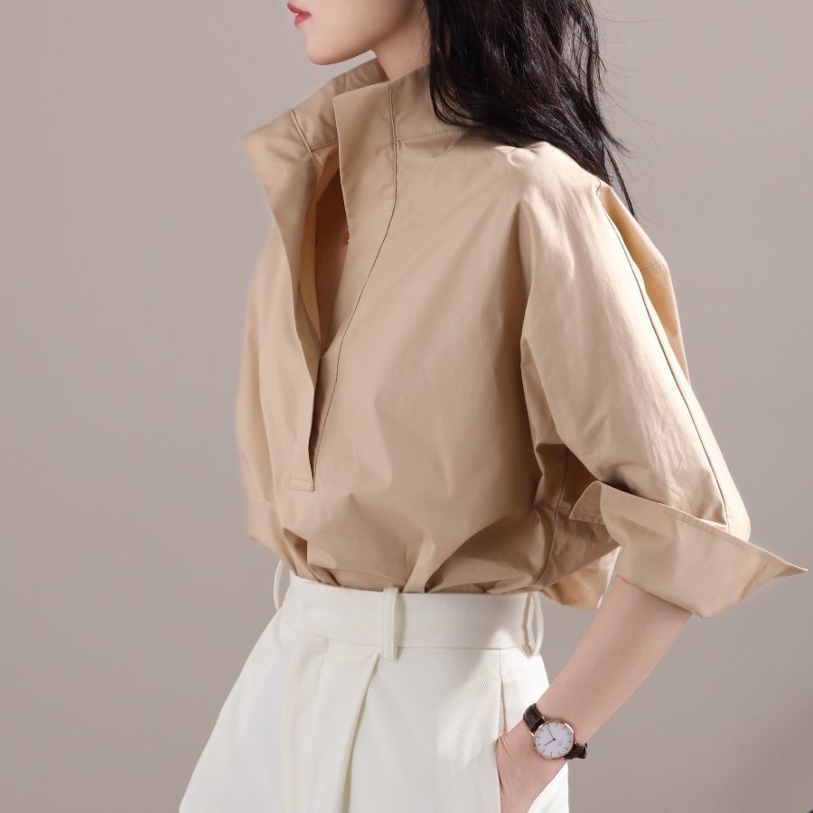 Frühherbst 2023 Damen Locker S – Shirt Camp Collar Bewertung und Preis