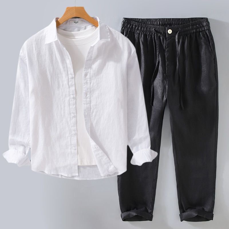 Hochwertiges Reines Leinen-Set – Linen Shirt Breathable Bewertung und Preis