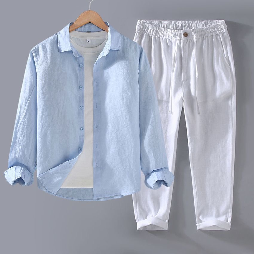 Hochwertiges Reines Leinen-Set – Linen Shirt Breathable Bewertung und Preis
