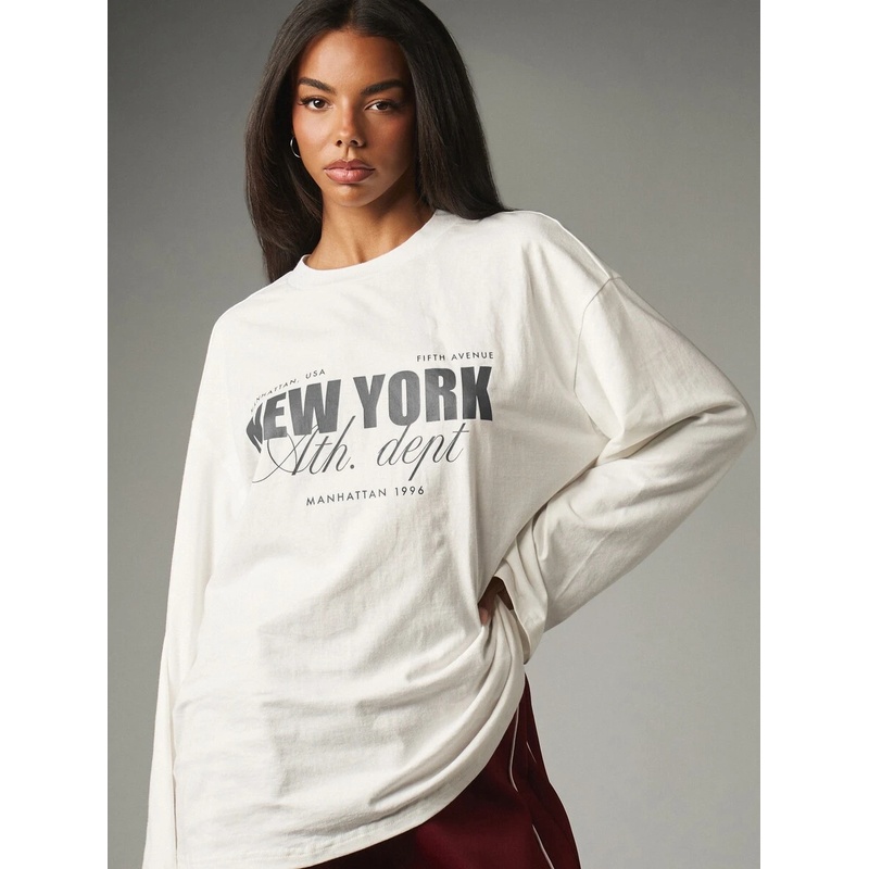 Langärmeliges T-Shirt mit Rund – Tee Graphic Print Bewertung und Preis